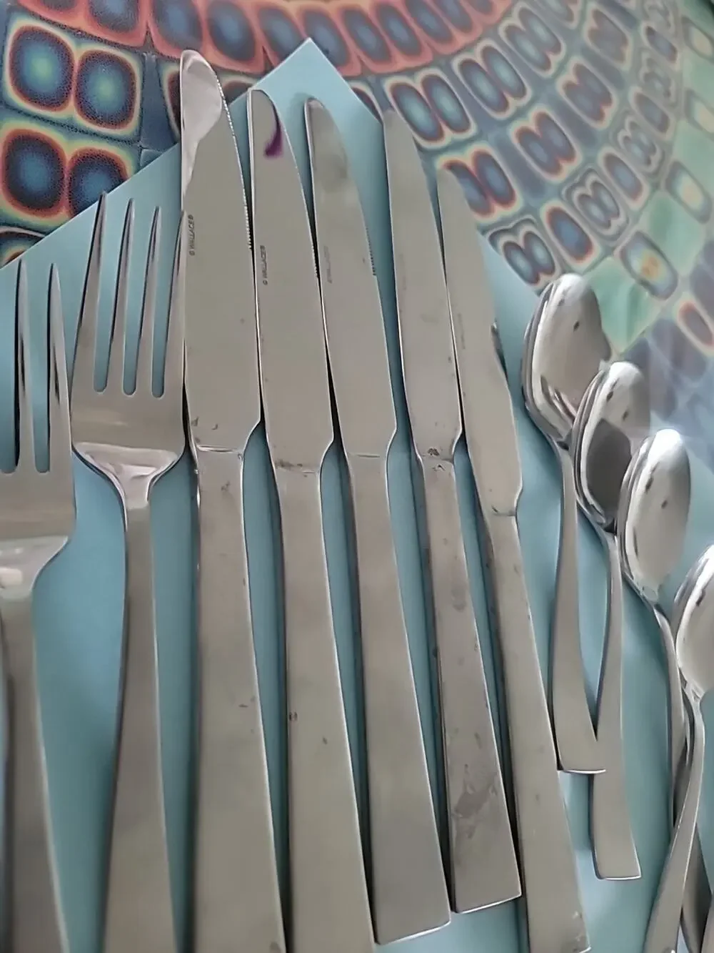Wallace 18/10 Stainless Flatware Julienne Glossy 21 pc lot Service for 4
